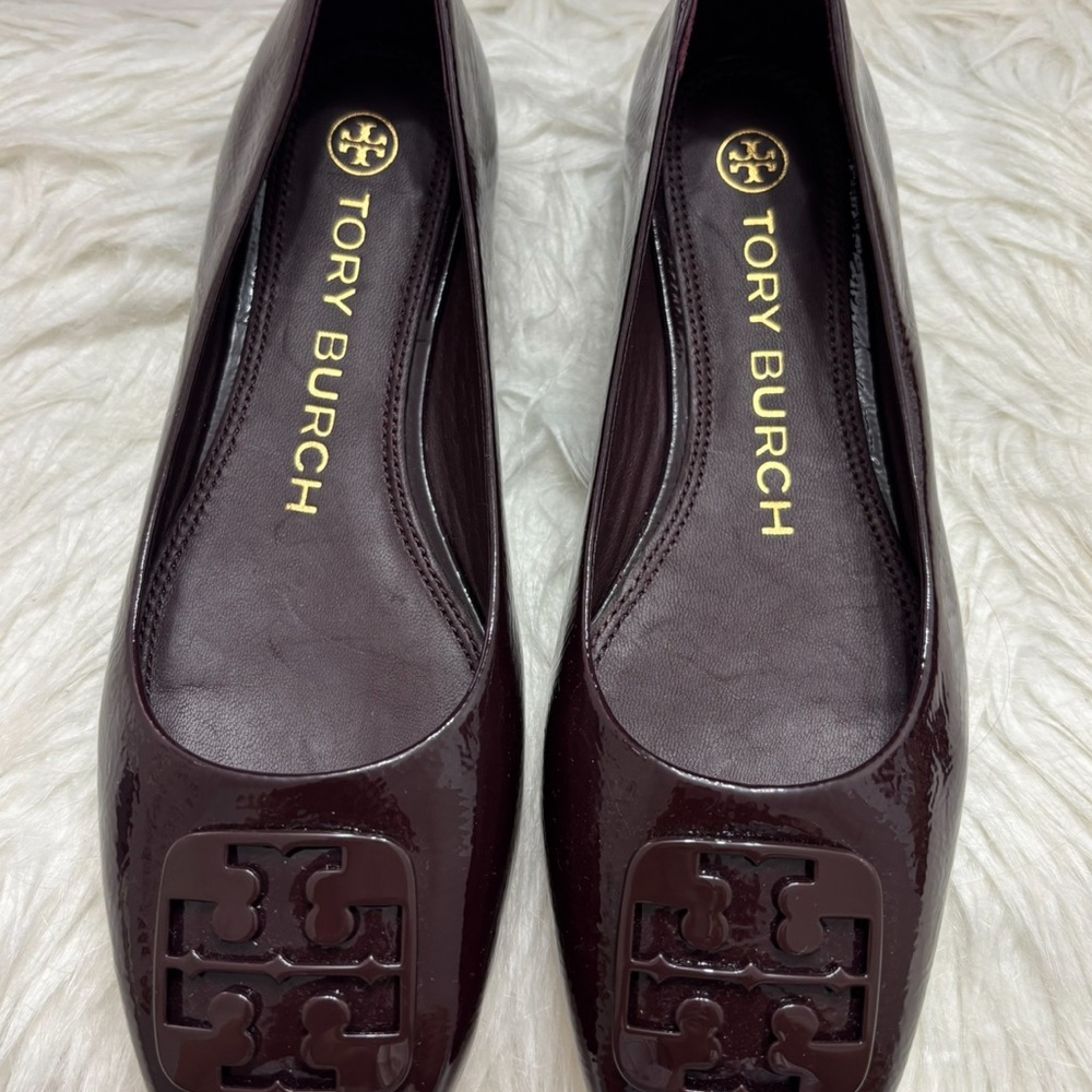 Tory Burch Georgia Patent Leather Ballerina Square Toe Size 6C